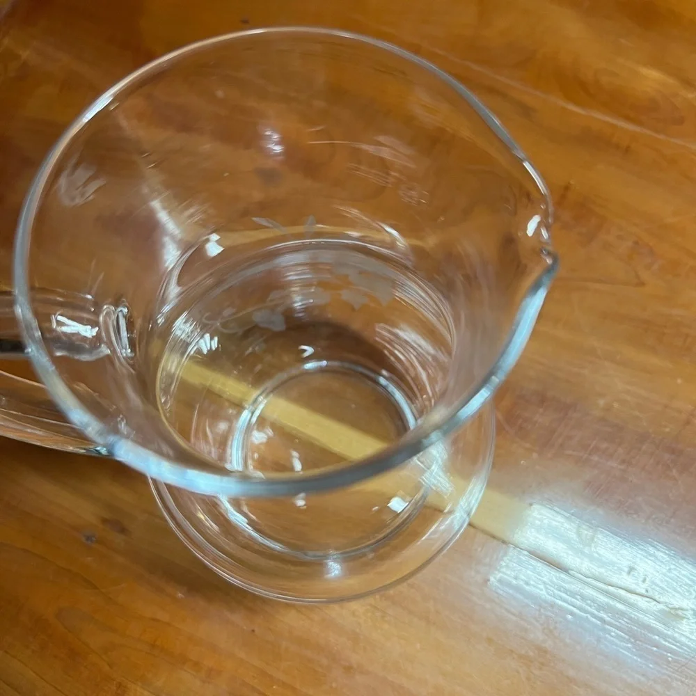 Vintage Avon Hummingbird Morning Glory Etched Pitcher 48oz